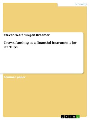 cover image of Crowdfunding as a financial instrument for startups